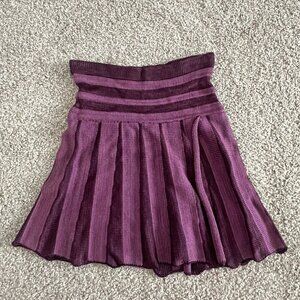 Vintage Y2K Purple Striped Boho Tamara Catz Knit Strapless Top Beach Size S